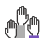 raise hands icon