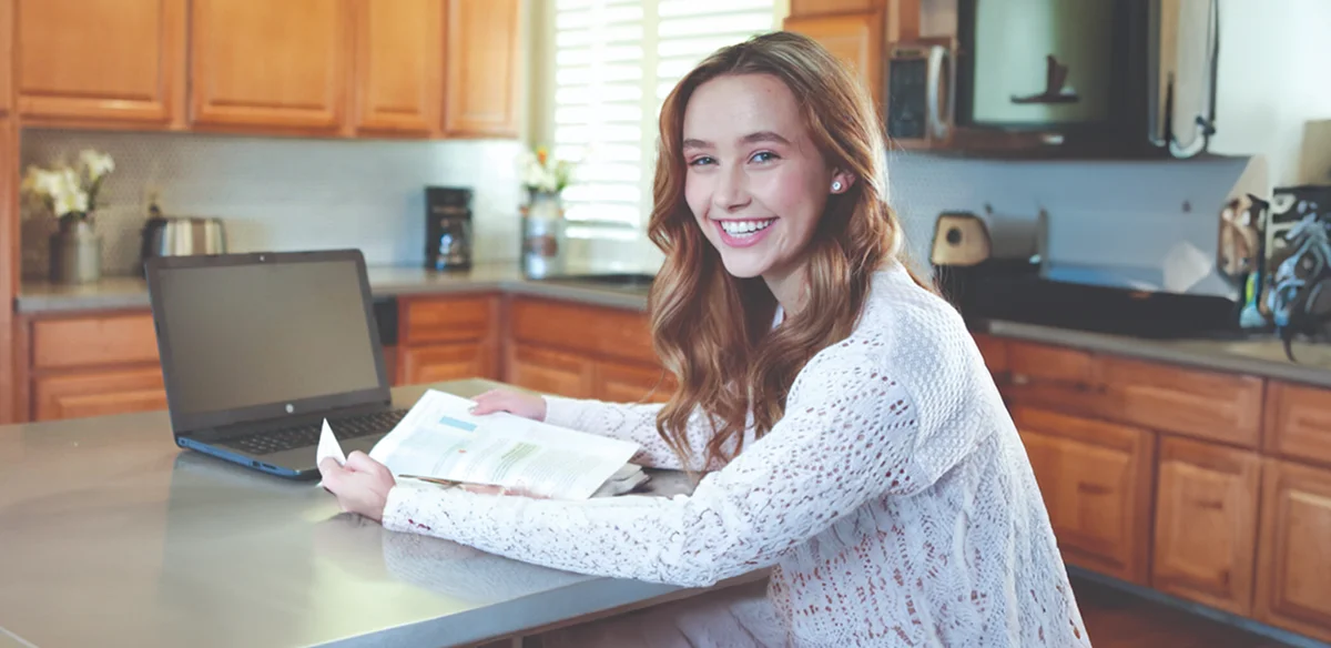 Girl smiling